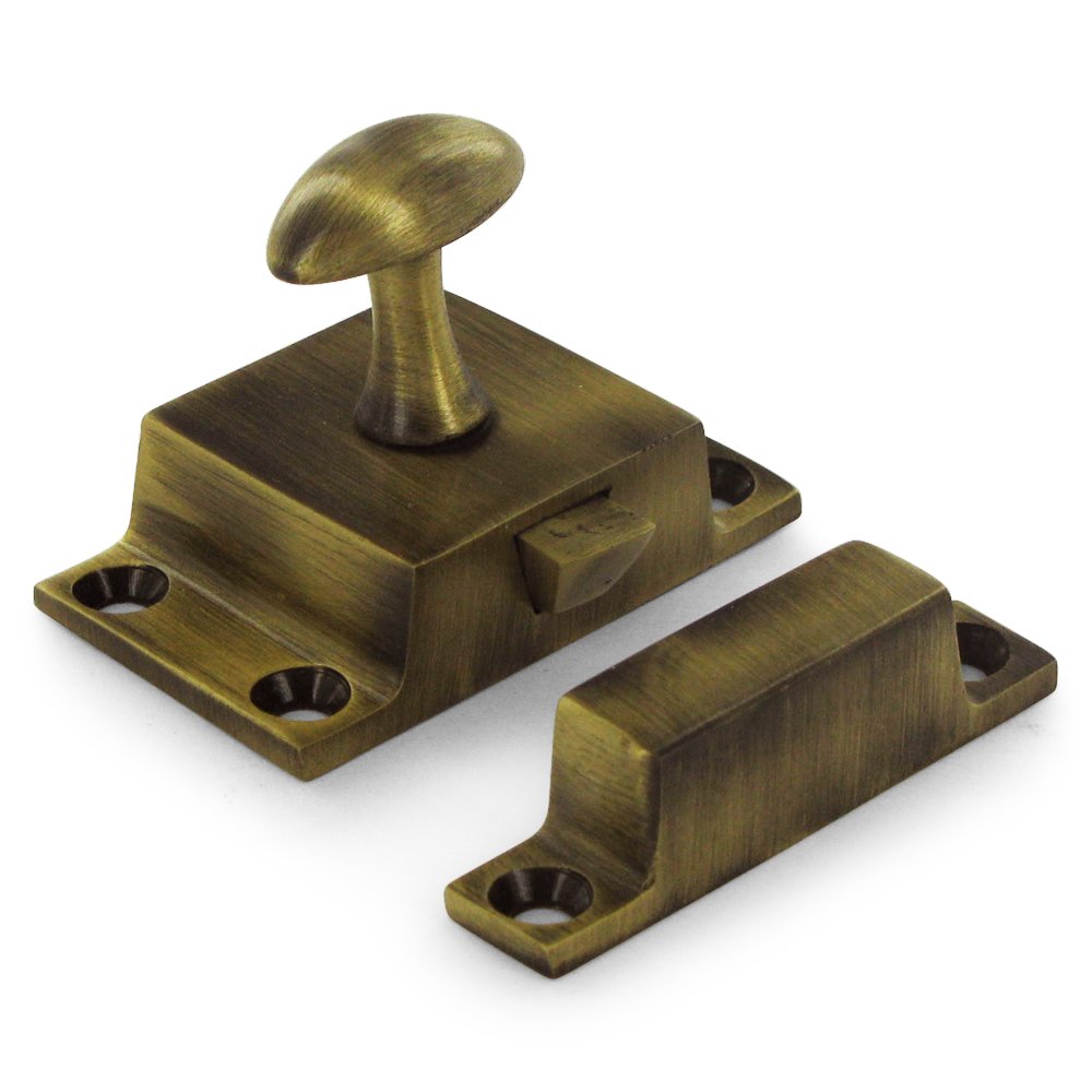 Solid Brass Small Cabinet Lock in Antique Brass