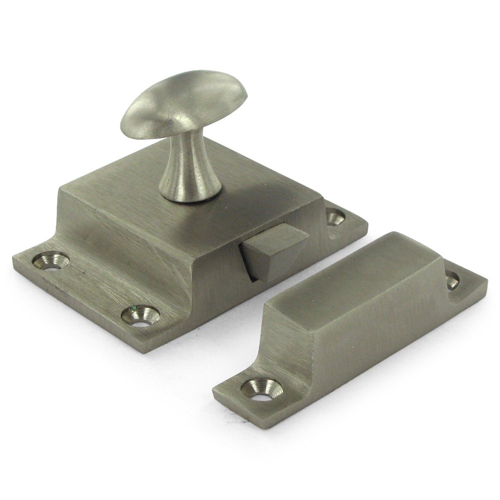 Solid Brass Large Cabinet Lock in Brushed Nickel