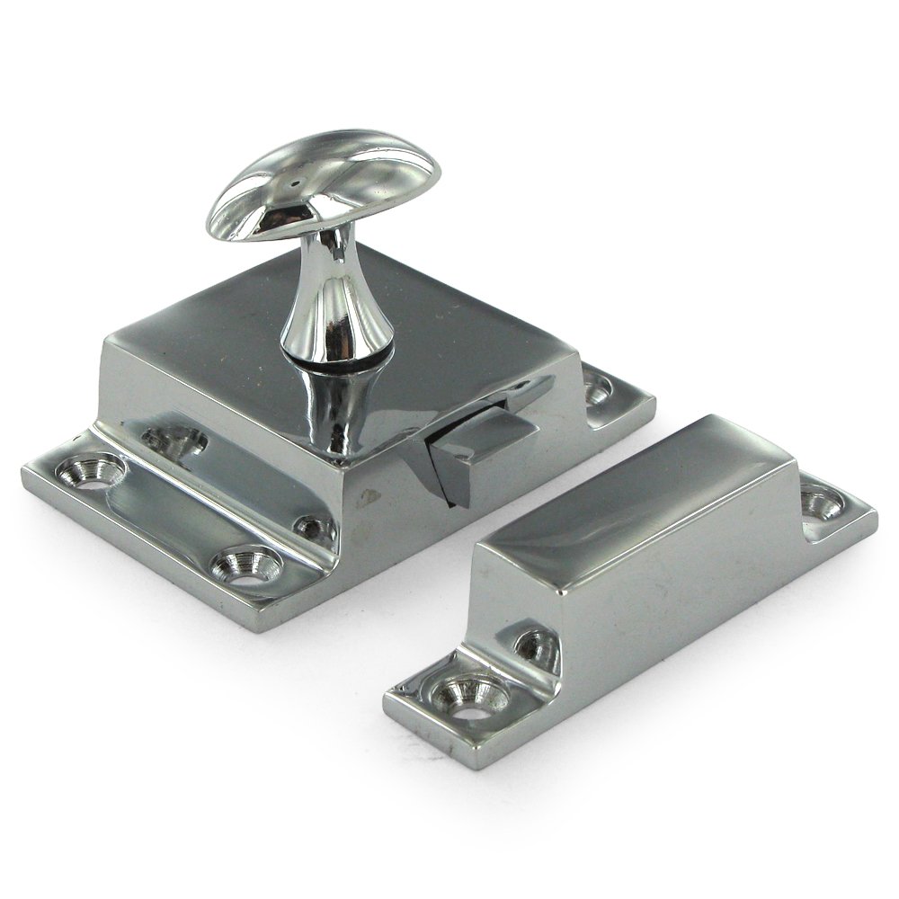 Solid Brass Large Cabinet Lock in Polished Chrome