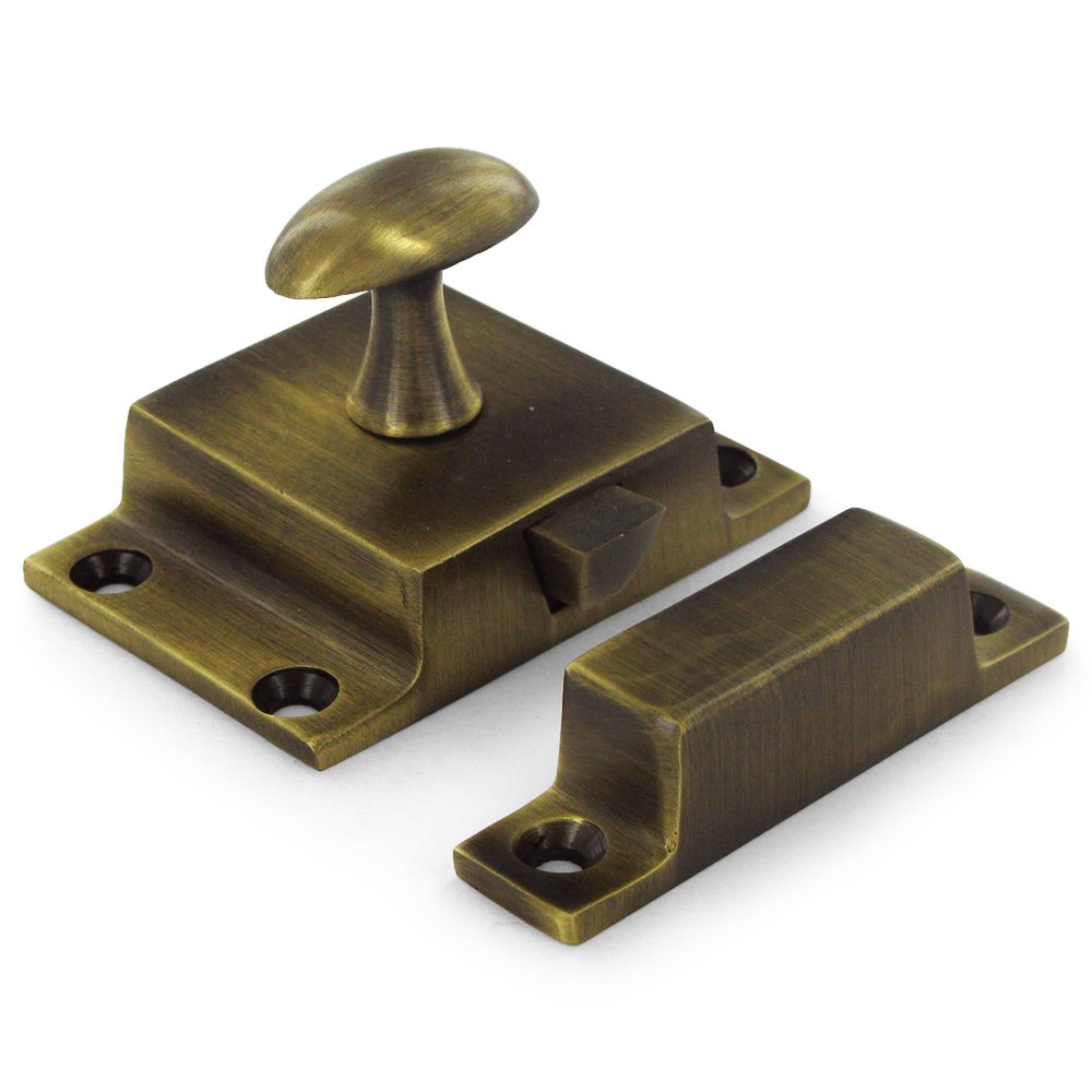 Solid Brass Large Cabinet Lock in Antique Brass