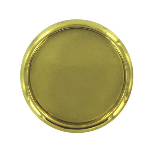 Solid Brass 2 1/8" Diameter Round Flush Pull in Polished Brass