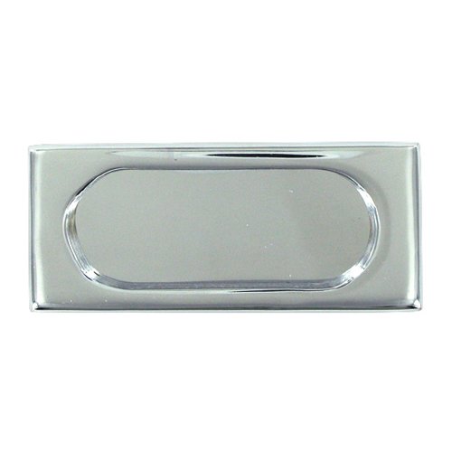 Solid Brass Large 4" x 1 3/4" Flush Pull in Polished Chrome