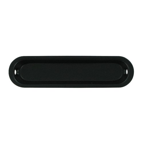 Solid Brass 4" x 1" Flush Pull in Paint Black