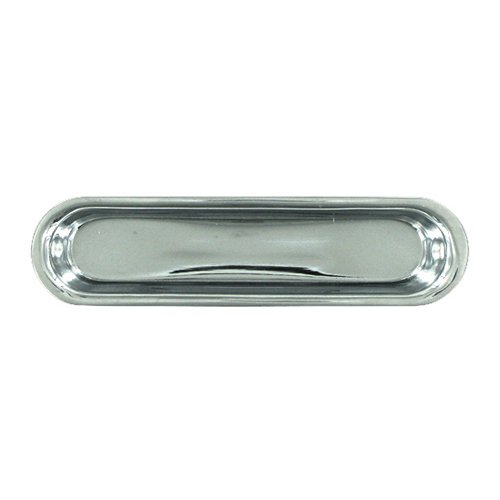 Solid Brass 4" x 1" Flush Pull in Polished Chrome
