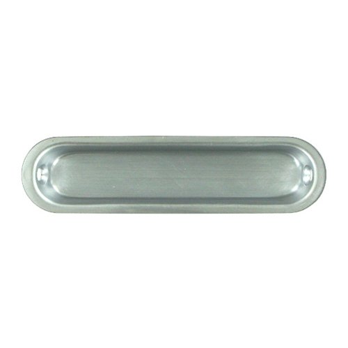 Solid Brass 4" x 1" Flush Pull in Brushed Chrome