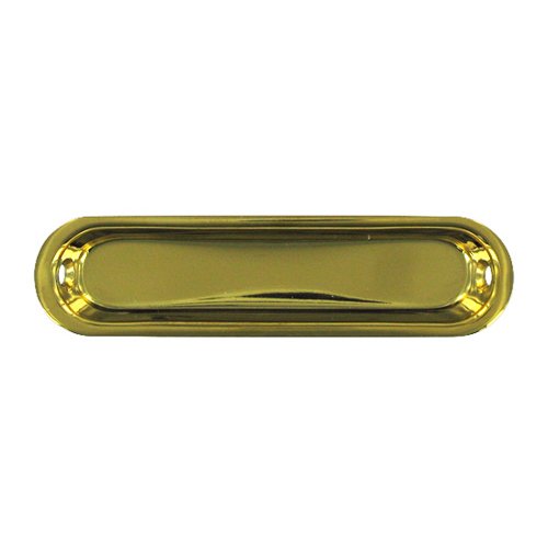 Solid Brass 4" x 1" Flush Pull in Polished Brass