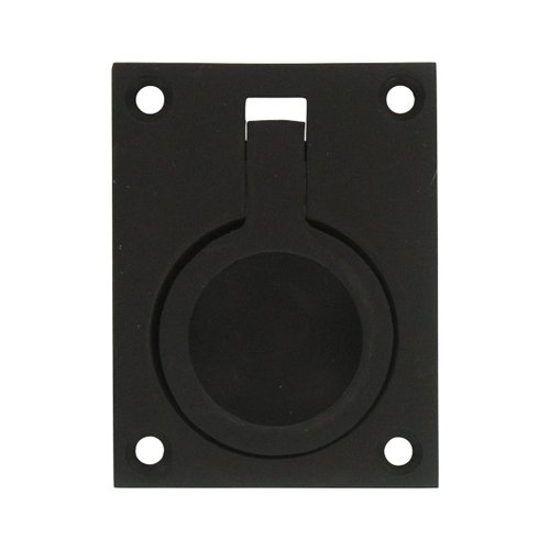 Solid Brass 2 1/2" x 1 7/8" Flush Ring Pull in Oil Rubbed Bronze