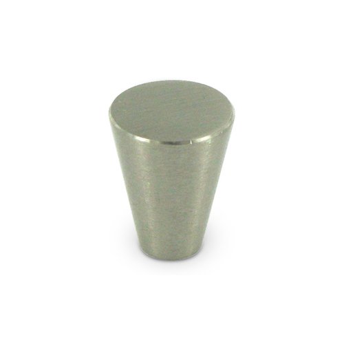 Solid Brass 3/4" Diameter Cone Knob in Brushed Nickel