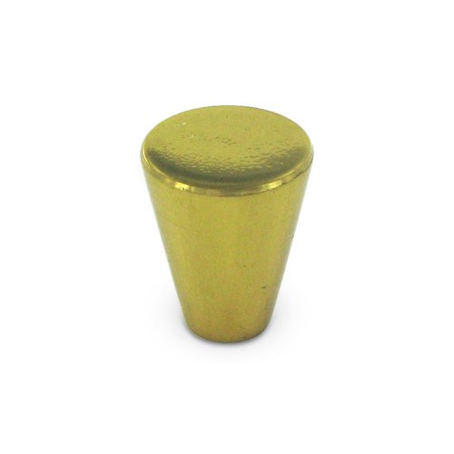 Solid Brass 3/4" Diameter Cone Knob in Polished Brass
