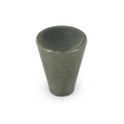 Solid Brass 1" Diameter Cone Knob in Antique Nickel