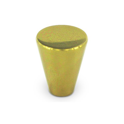 Solid Brass 1" Diameter Cone Knob in Polished Brass