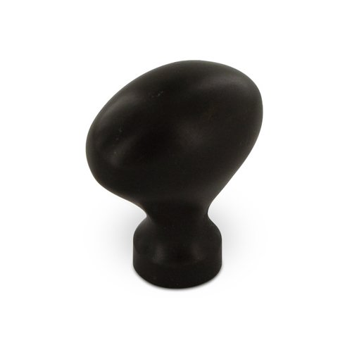 Solid Brass 1 1/4" Oval Egg Knob in Oil Rubbed Bronze