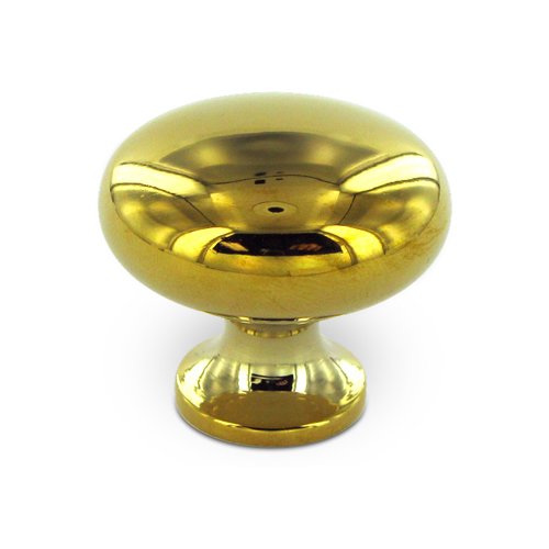Solid Brass 1 1/4" Diameter Solid Round Knob in PVD Brass