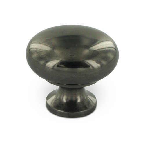 Solid Brass 1 1/4" Diameter Solid Round Knob in Antique Nickel