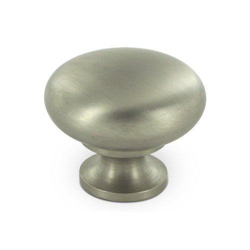 Solid Brass 1 1/4" Diameter Hollow Round Knob in Brushed Nickel