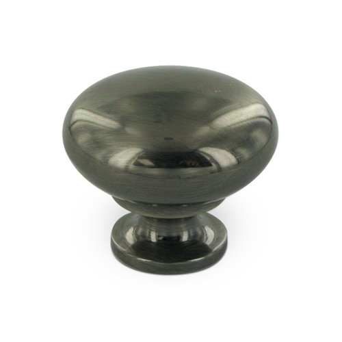 Solid Brass 1 1/4" Diameter Hollow Round Knob in Antique Nickel