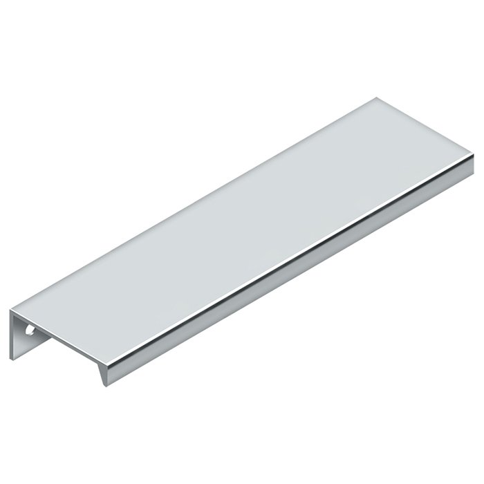 5 7/8" Modern Angle Aluminum Edge Pull in Polished Chrome