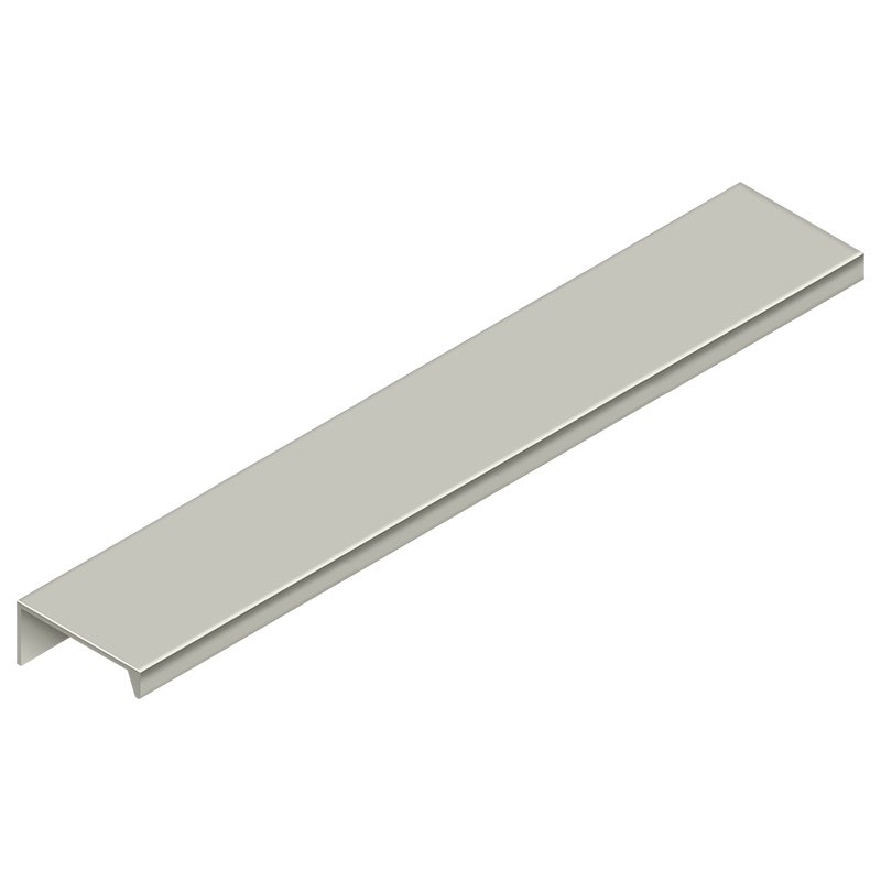 9 1/16" Modern Angle Aluminum Edge Pull in Brushed Nickel