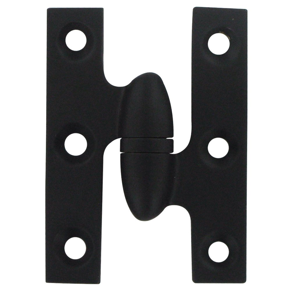 Solid Brass 2" x 1 1/2" Right Handed Olive Knuckle Hinge (Sold Individually) in Paint Black