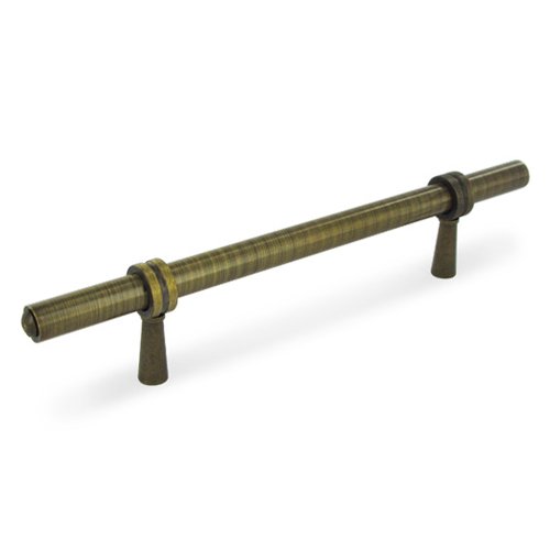 Solid Brass 6 1/2" Long Adjustable Handle in Antique Brass