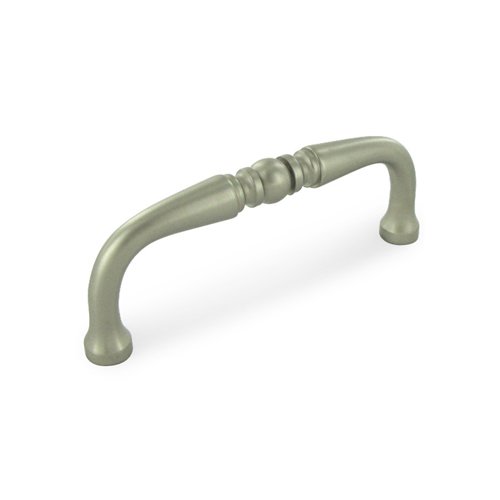 Solid Brass 3" Centers Traditional Wire Pull in Brushed Nickel
