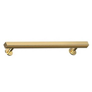 7" Centers Pommel Bar Pull in PVD Polished Brass