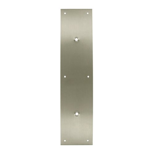 Solid Brass 15" Long Backplate for 8" Centers Door Pull in Brushed Nickel
