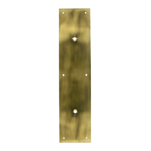 Solid Brass 15" Long Backplate for 8" Centers Door Pull in Antique Brass