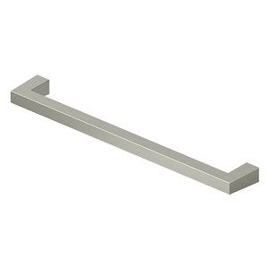 8" Centers Modern Square Bar Pull in Brushed Nickel