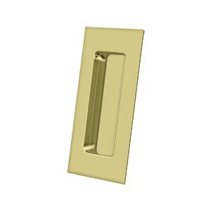 Solid Brass Flush Pull in Polished Brass