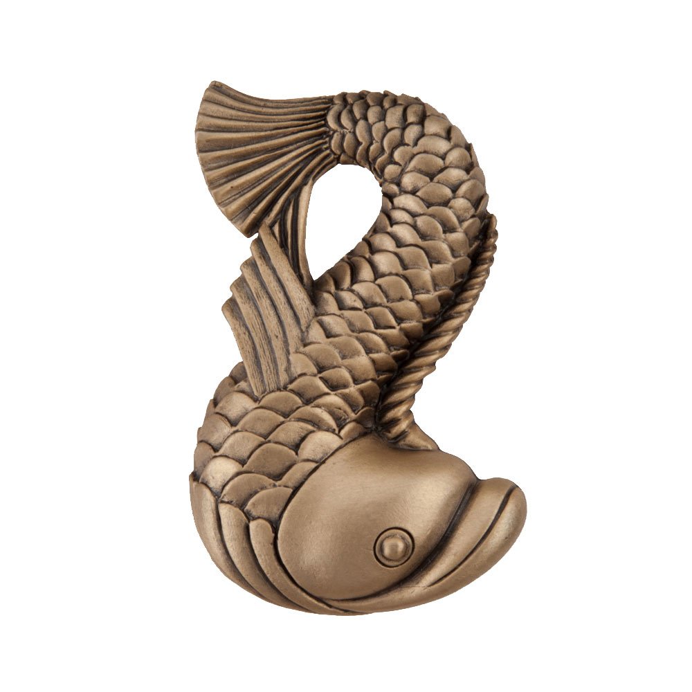 1 3/4" Dolphin Knob in Museum Gold