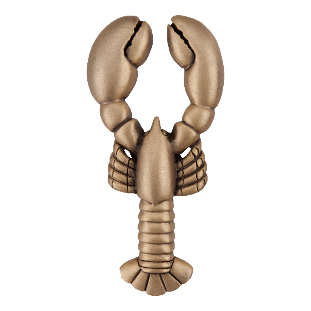 2" Lobster Knob in Museum Gold