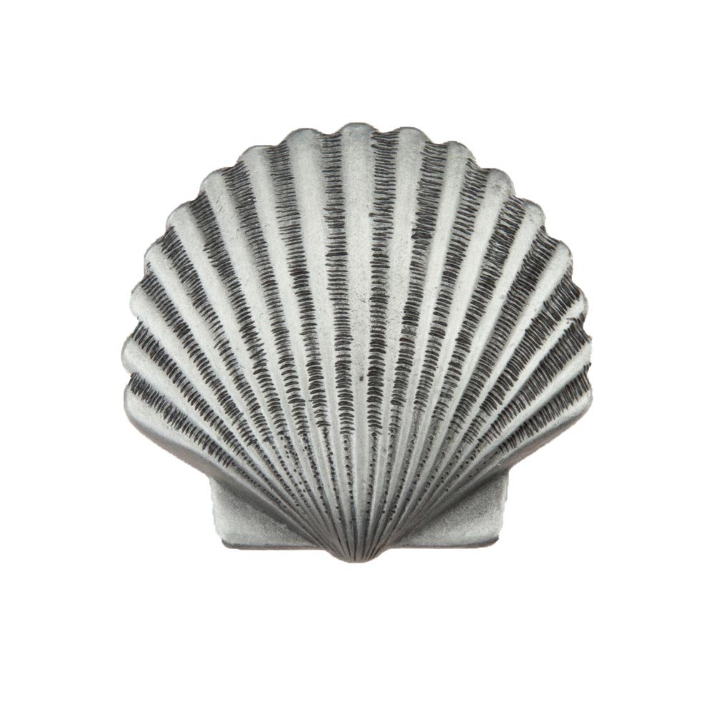1 1/2" Small Scallop Knob in Antique Pewter