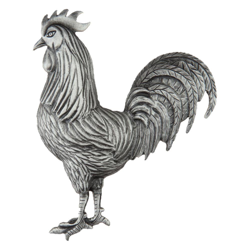 2 1/8" Rooster Knob in Antique Pewter