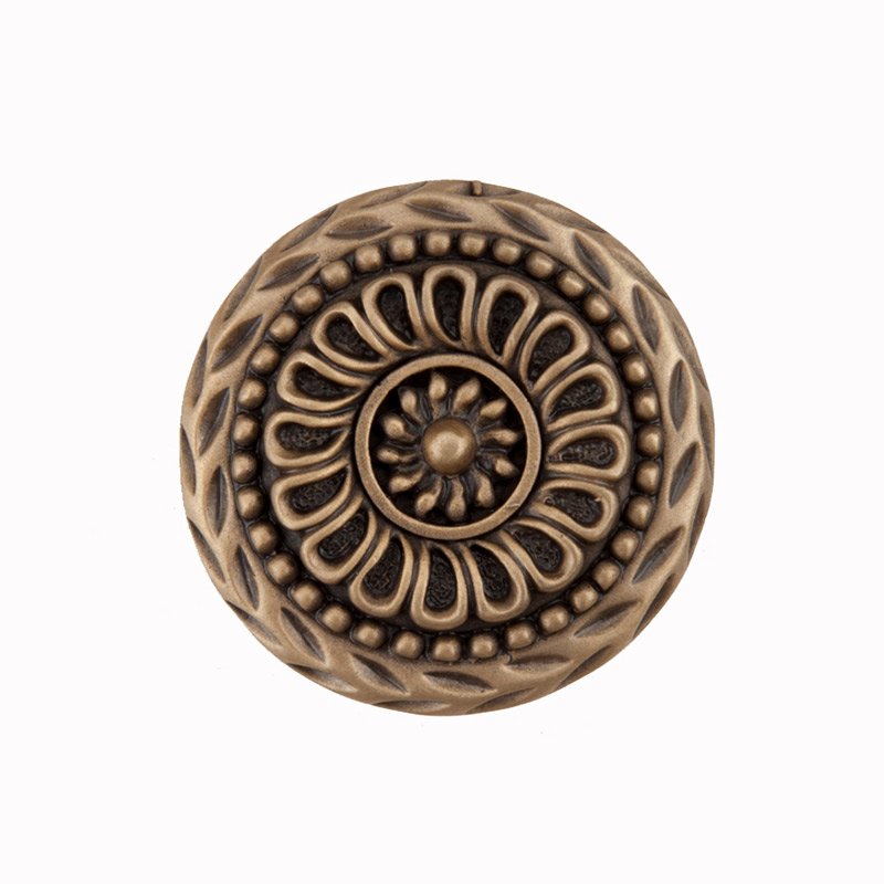 1 1/4" Lace Cirlce Knob in Museum Gold