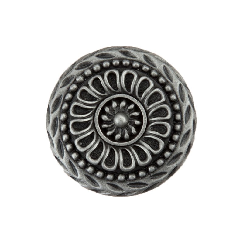 1 1/4" Lace Cirlce Knob in Antique Pewter