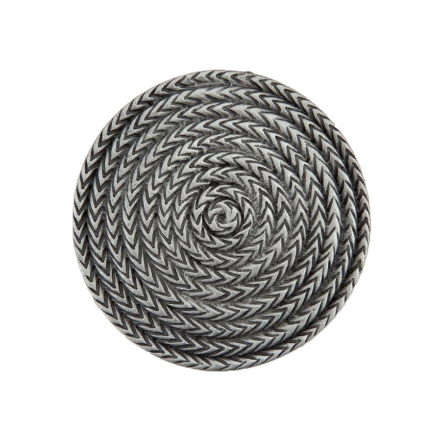 1 1/2" Rope Cirlce Knob in Antique Pewter