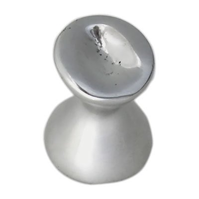 Round Small Aluminum Knob in Polished Aluminum
