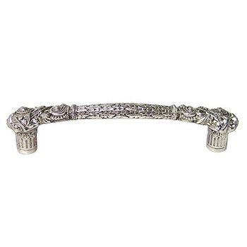 5" (128mm) Centers Lion Winter Handle in Burnish Silver