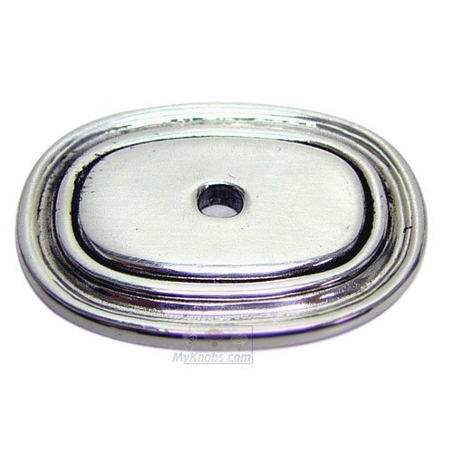 Oval Backplate in Burnish Silver