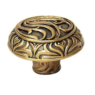 1 5/8" (41mm) Arts and Craft Ginkgo Leaf Knob in Museum Gold