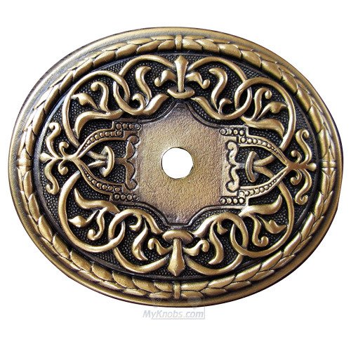 1 15/16” X 1 5/8”Knob Backplate In Burnished Pewter