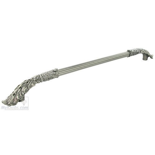 18" Centers Louis XV Appliance Pull in Antique Nickel with with Clear Swarovski