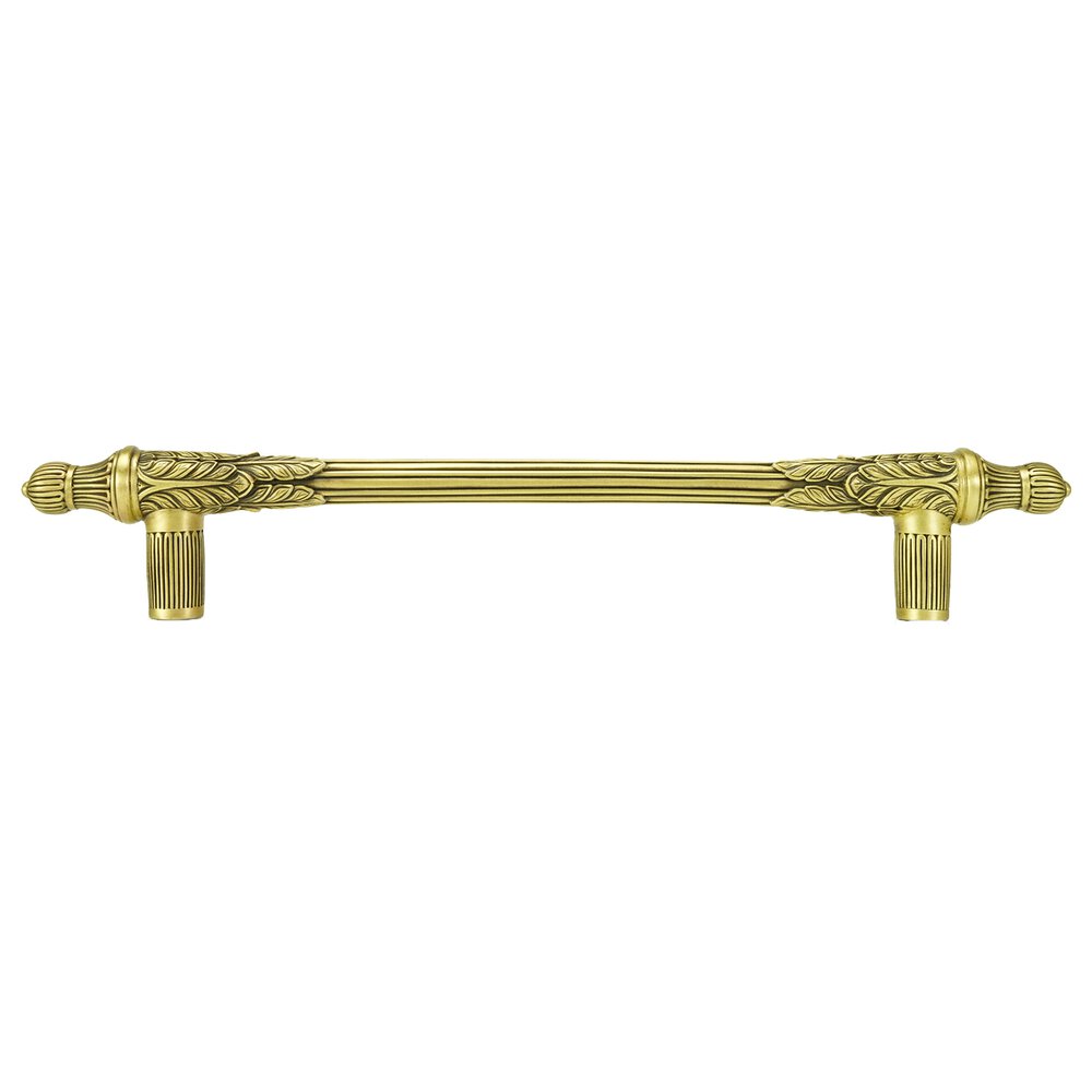 8" Centers Hampton Handle in Burnished Brass