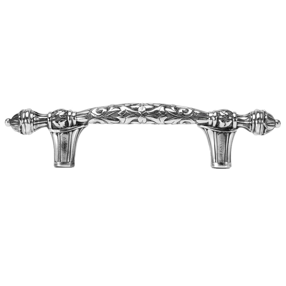 3" Centers Belleview Handle in Burnish Silver