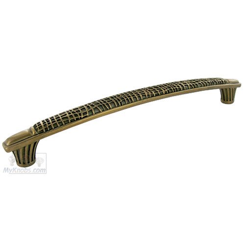 8" Centers Linen Weave Handle in Burnished Brass
