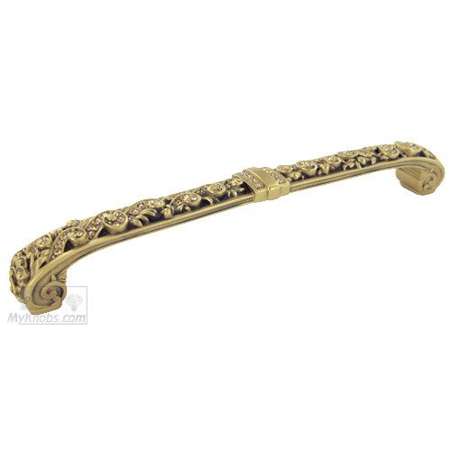 6" Centers Somerset Handle in Florentine Gold with with Light Colorado Swarovski