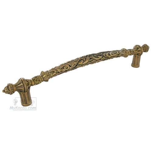 8" Centers Belleview Handle in Museum Gold with with Light Smoke Swarovski