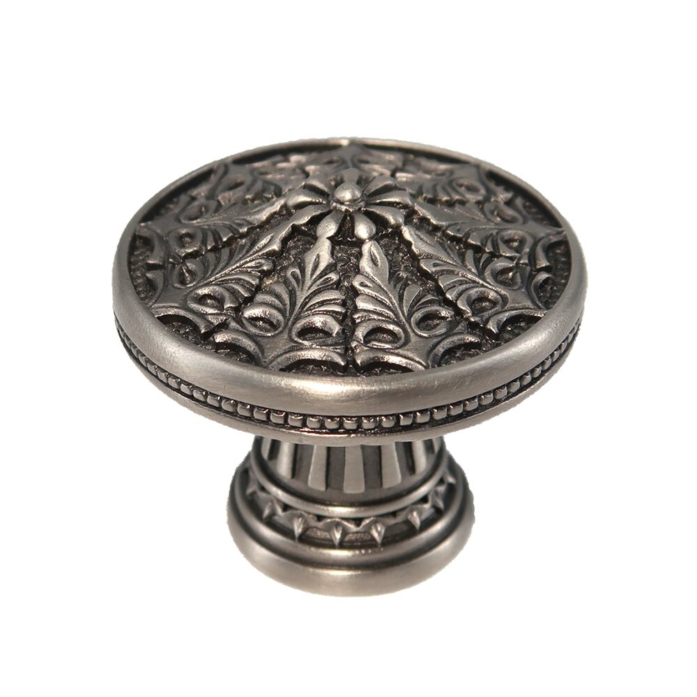 1 3/8" Diameter Knob in Burnish Silver