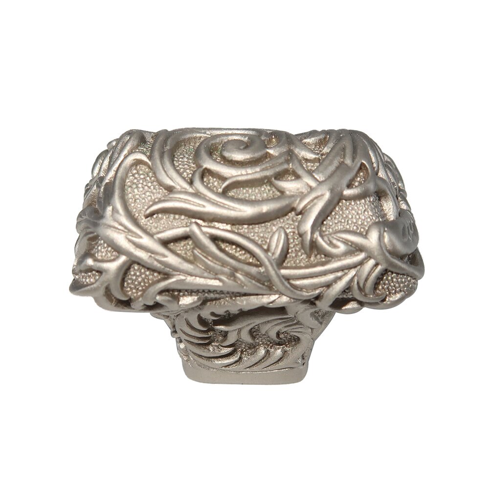 Rectangle Knob in Burnish Silver